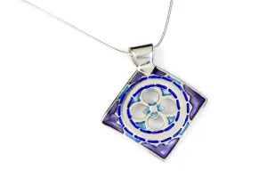 Kismet Enameled Silver Pendant