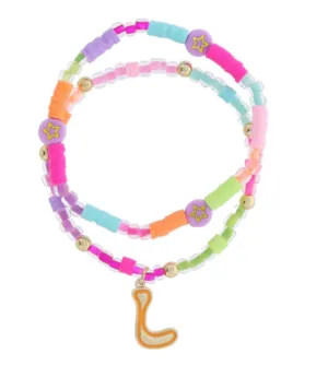 L Retro Bubble Beaded Bracelet Set