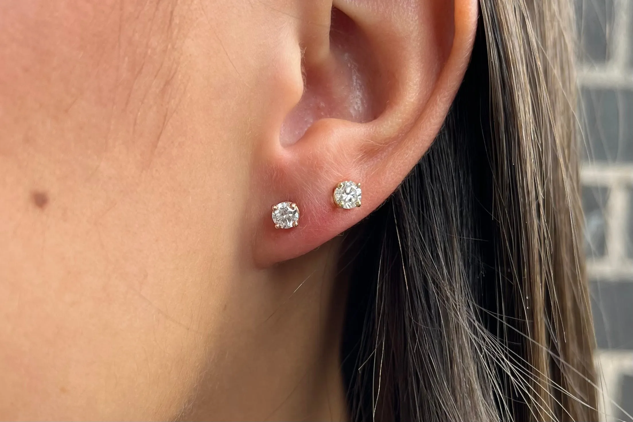 Lab-Grown 0.50tcw. Round Cut Diamond Studs