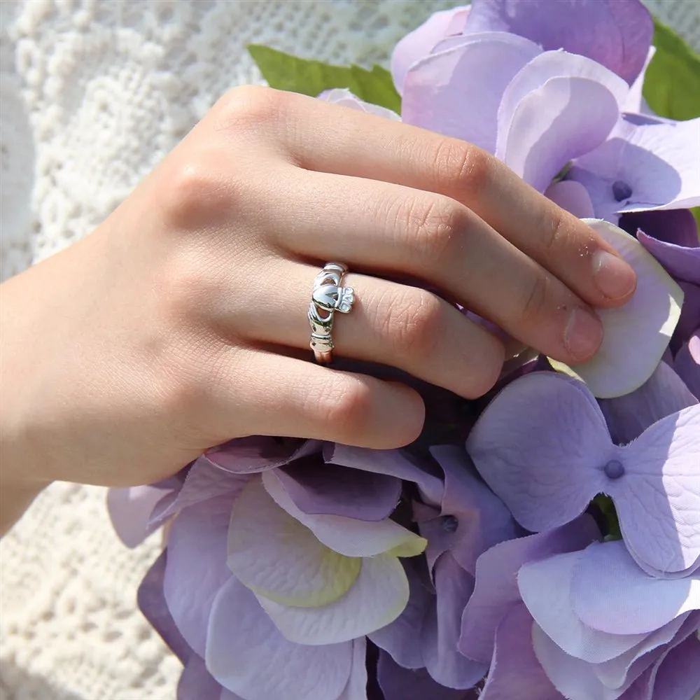 Ladies Sterling Silver ULS-6336 Claddagh Ring