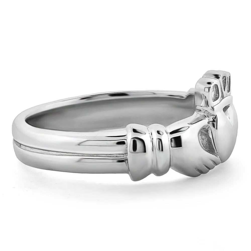 Ladies Sterling Silver ULS-6336 Claddagh Ring