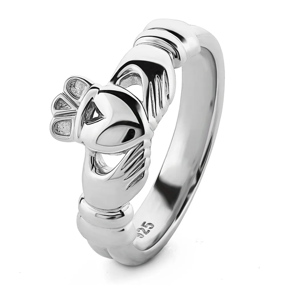 Ladies Sterling Silver ULS-6336 Claddagh Ring