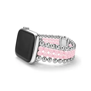 LAGOS Smart Caviar Pink Ceramic and Stainless Steel Infinite Watch Bracelet, 38-45mm