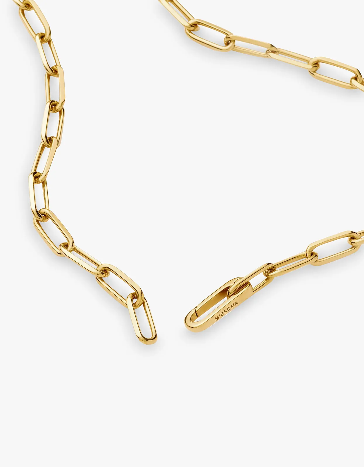 Large Paperclip Necklace - Gold