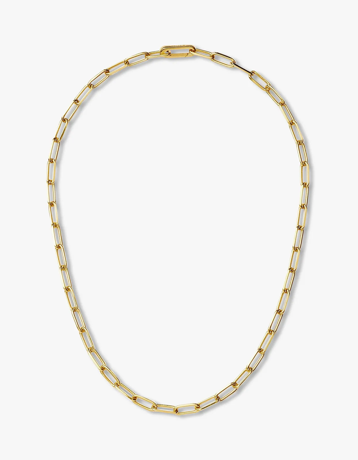 Large Paperclip Necklace - Gold