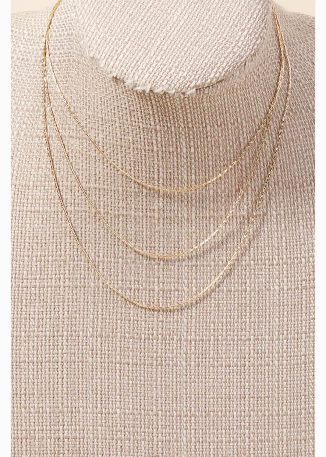 Layered Dainty Chains Necklace Set - Gold