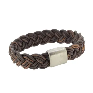 Leather Bracelet Brown - Vintage Look