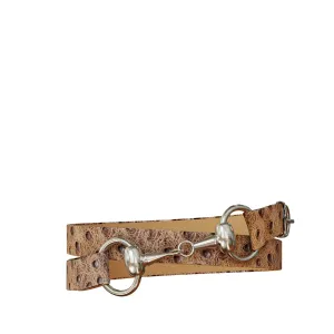 Leather Bracelets with Horsebit "Beige"