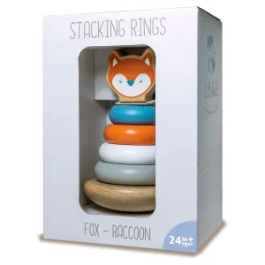 Leika Wooden Stacking Rings-Raccoon