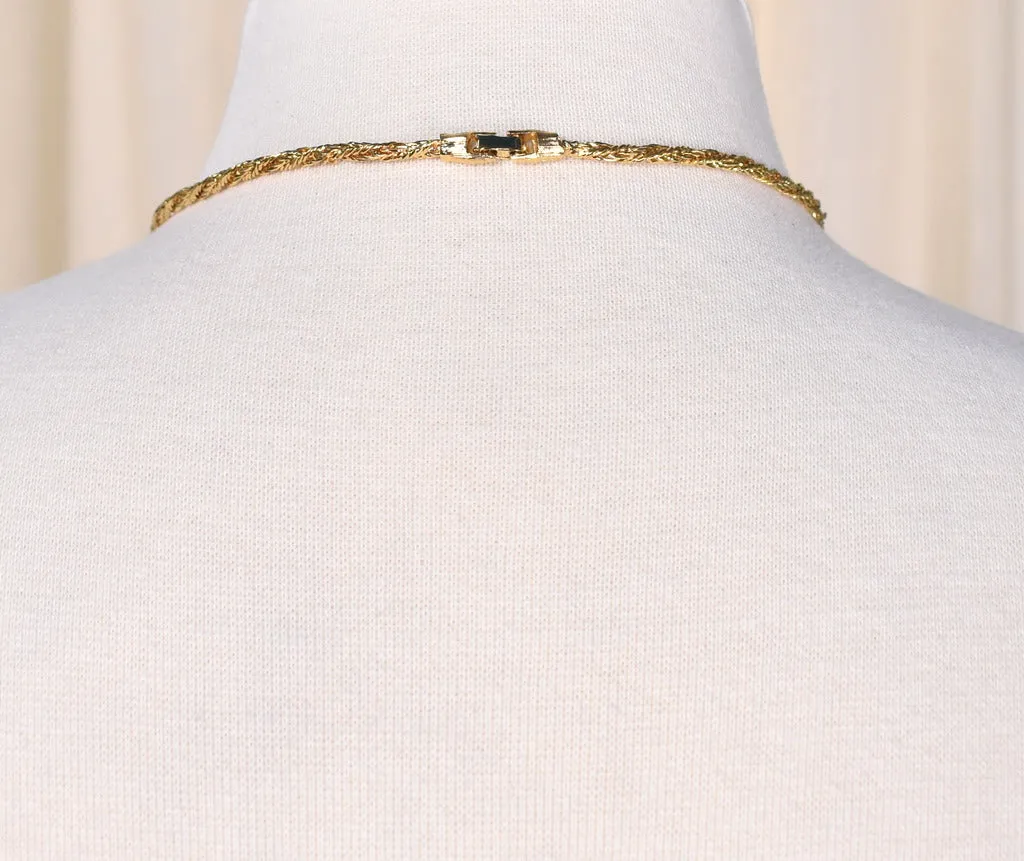 Long Shiny Gold Knotted Necklace