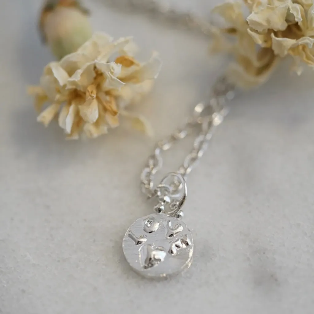 Love medallion necklace in silver