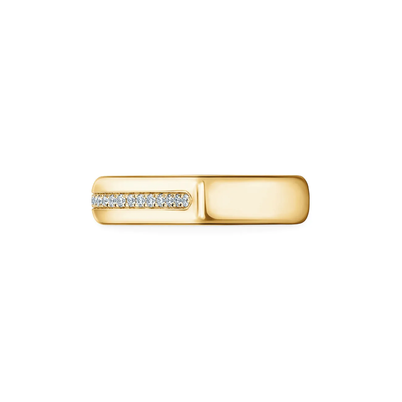 LU 18K Yellow Gold Diamond Band Ring