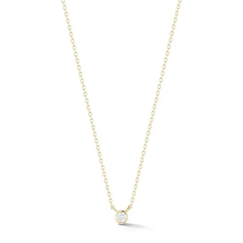 Lulu Jack Single Bezel Diamond Necklace in Yellow Gold