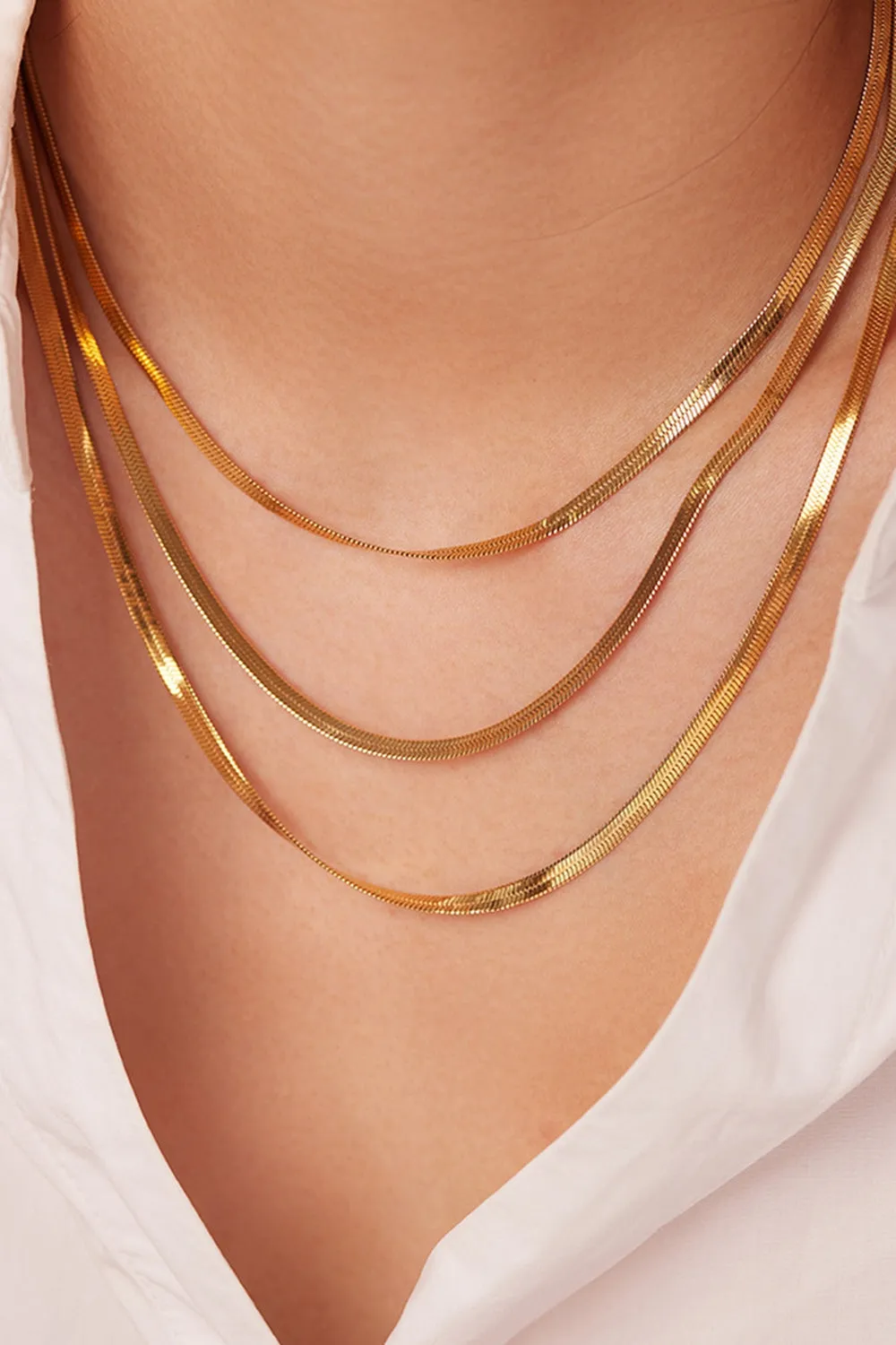 Luxe Triple-Layer Snake Chain Necklace