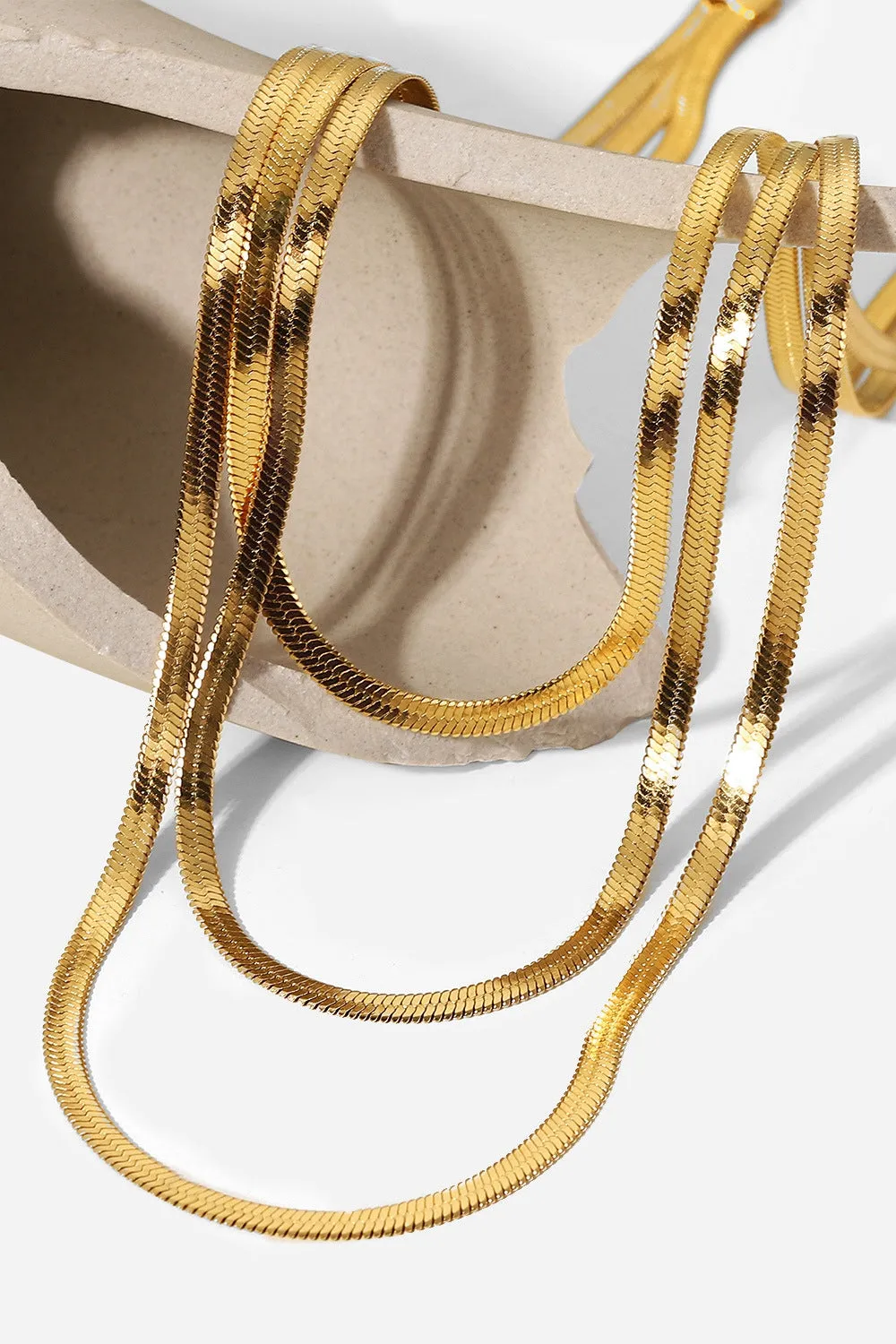 Luxe Triple-Layer Snake Chain Necklace