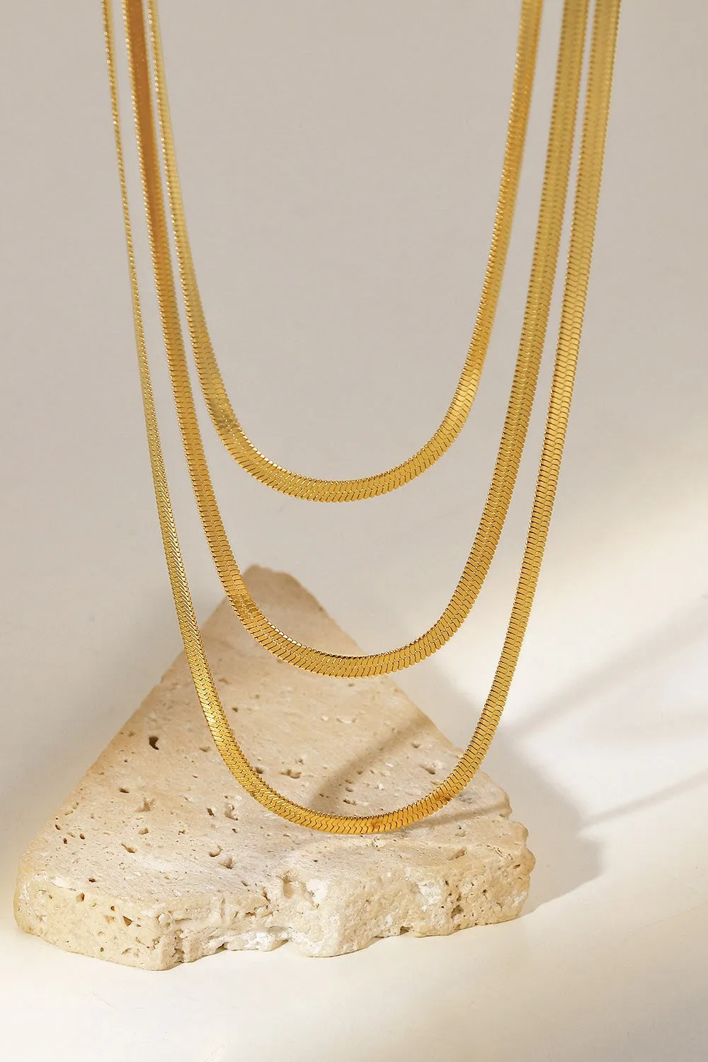 Luxe Triple-Layer Snake Chain Necklace