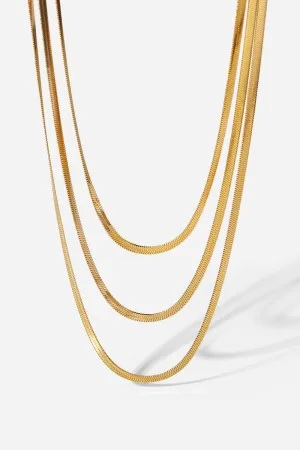 Luxe Triple-Layer Snake Chain Necklace
