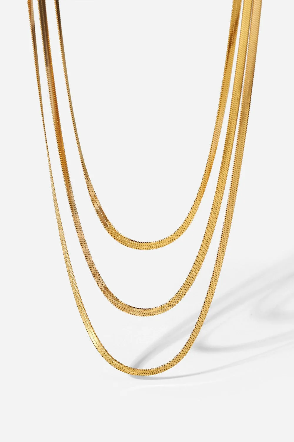 Luxe Triple-Layer Snake Chain Necklace