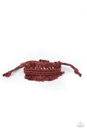 Make Yourself at HOMESPUN Brown Paparazzi Bracelet