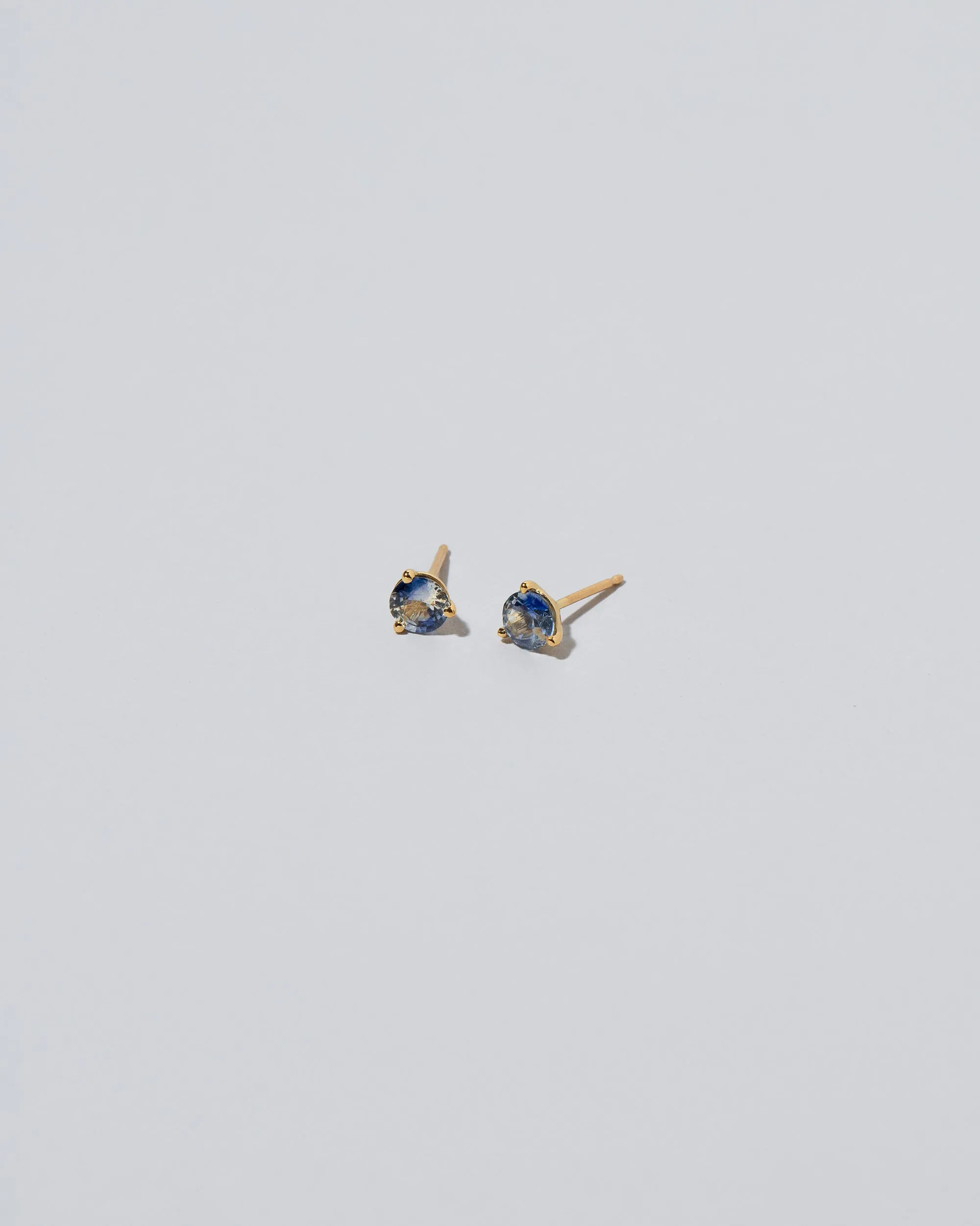 Martini Stud Earrings - Blue & White Sapphire
