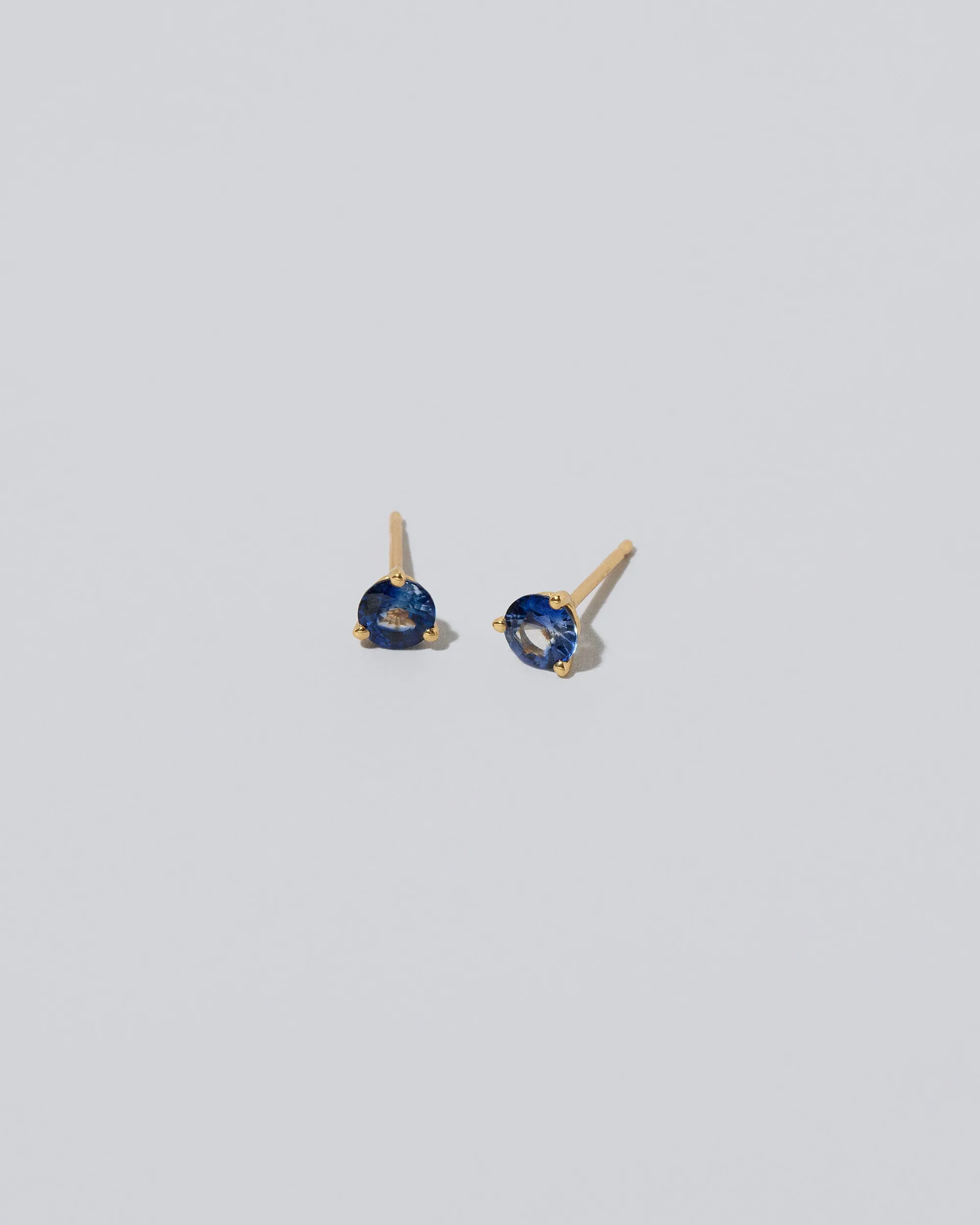 Martini Stud Earrings - Blue & White Sapphire
