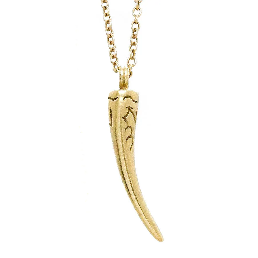 Me&Ro 18kt Diamond Horn of Compassion Pendant
