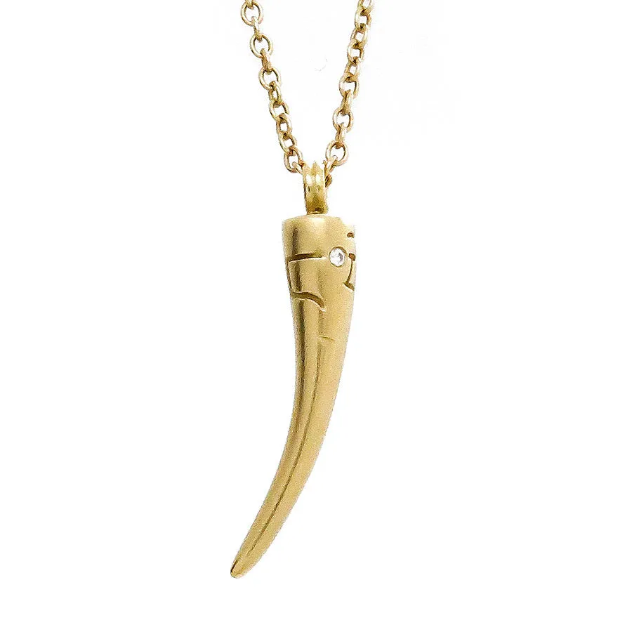 Me&Ro 18kt Diamond Horn of Compassion Pendant