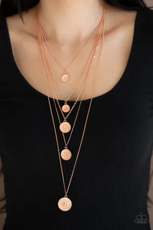 Medallion Marvel Copper Paparazzi Necklace