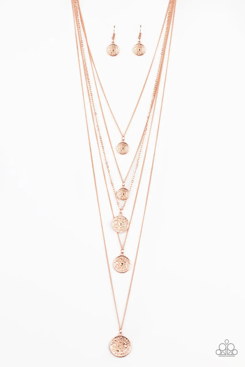 Medallion Marvel Copper Paparazzi Necklace