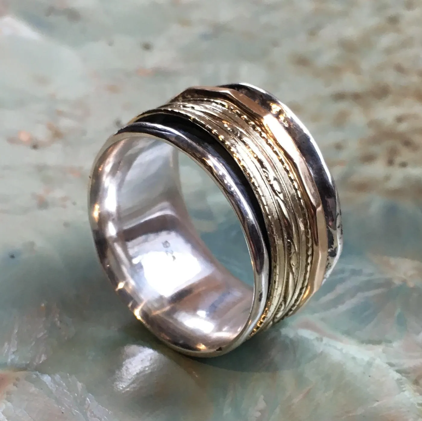 Meditation Silver Gold Band - All of Me.