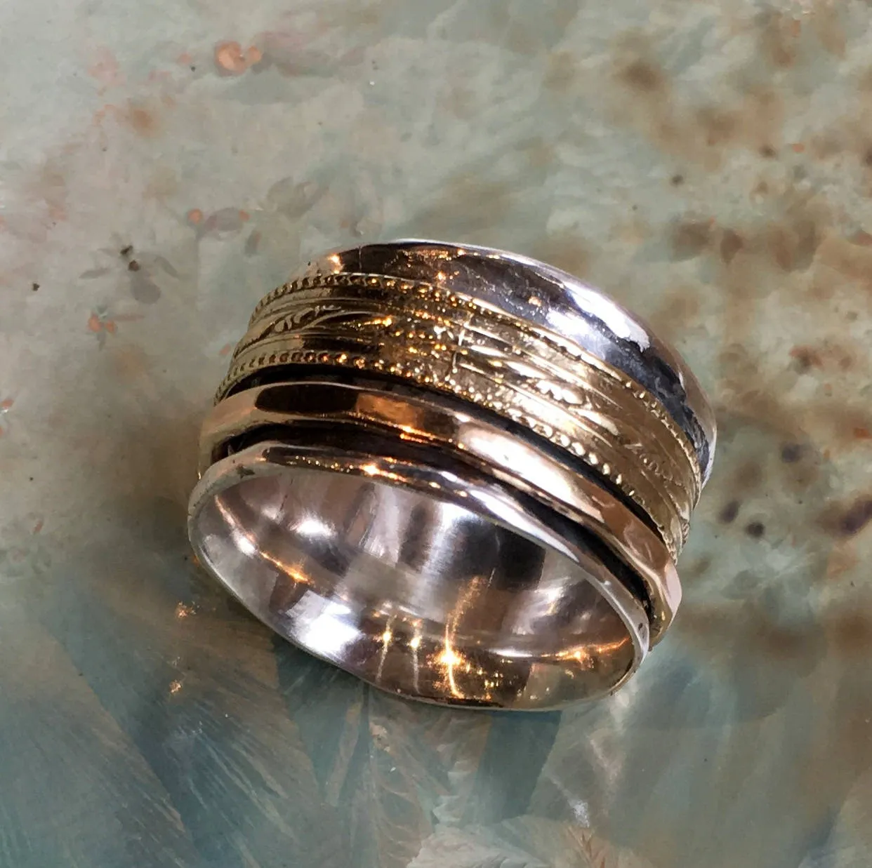 Meditation Silver Gold Band - All of Me.