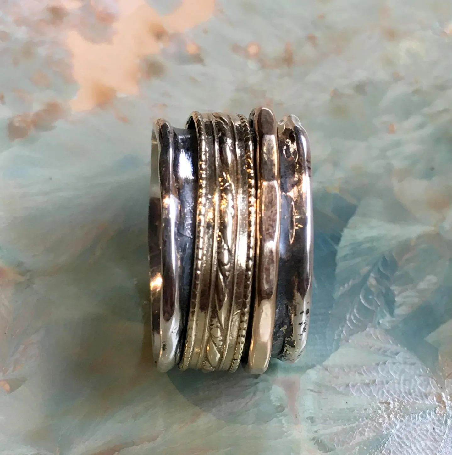 Meditation Silver Gold Band - All of Me.