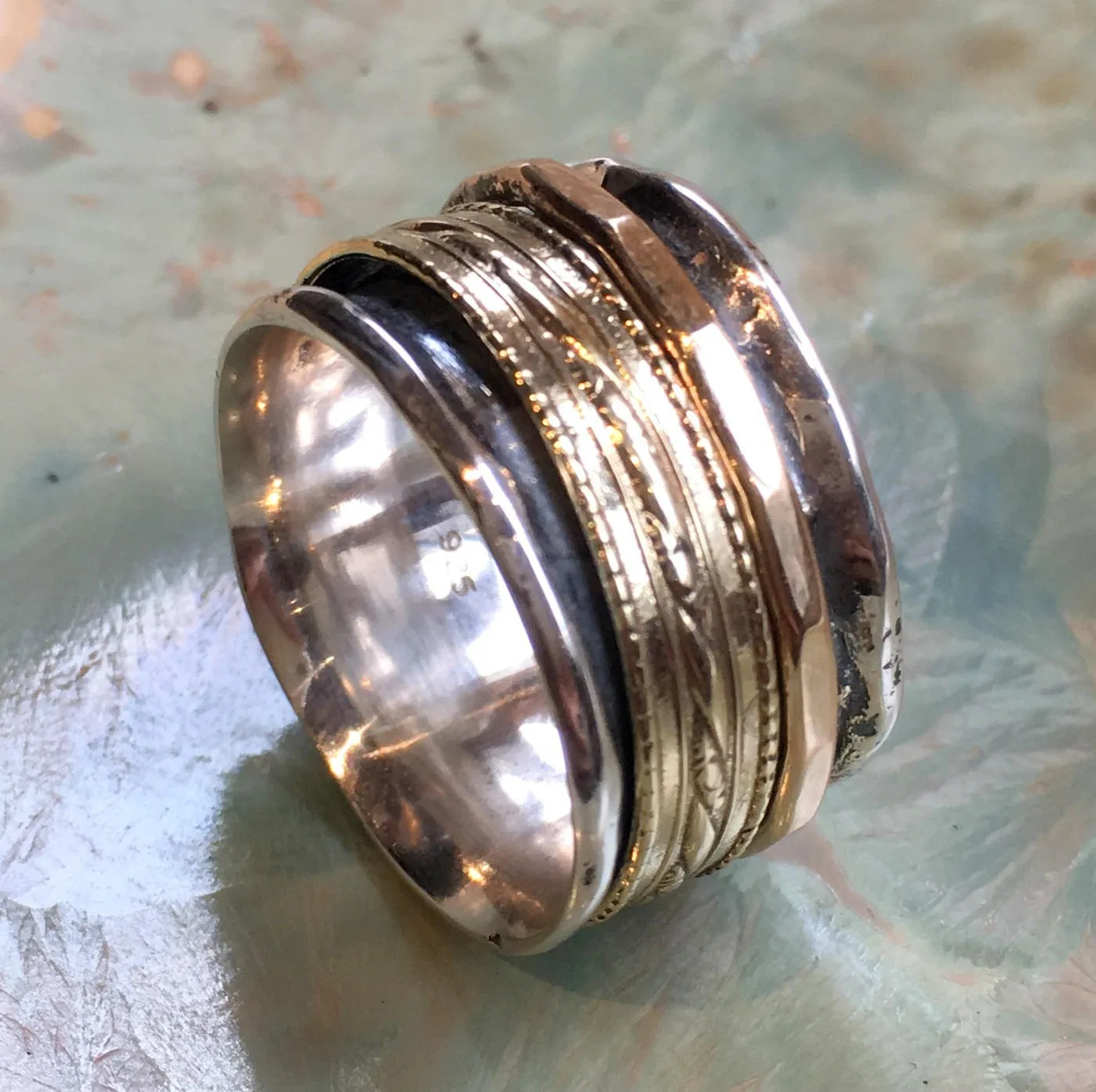 Meditation Silver Gold Band - All of Me.