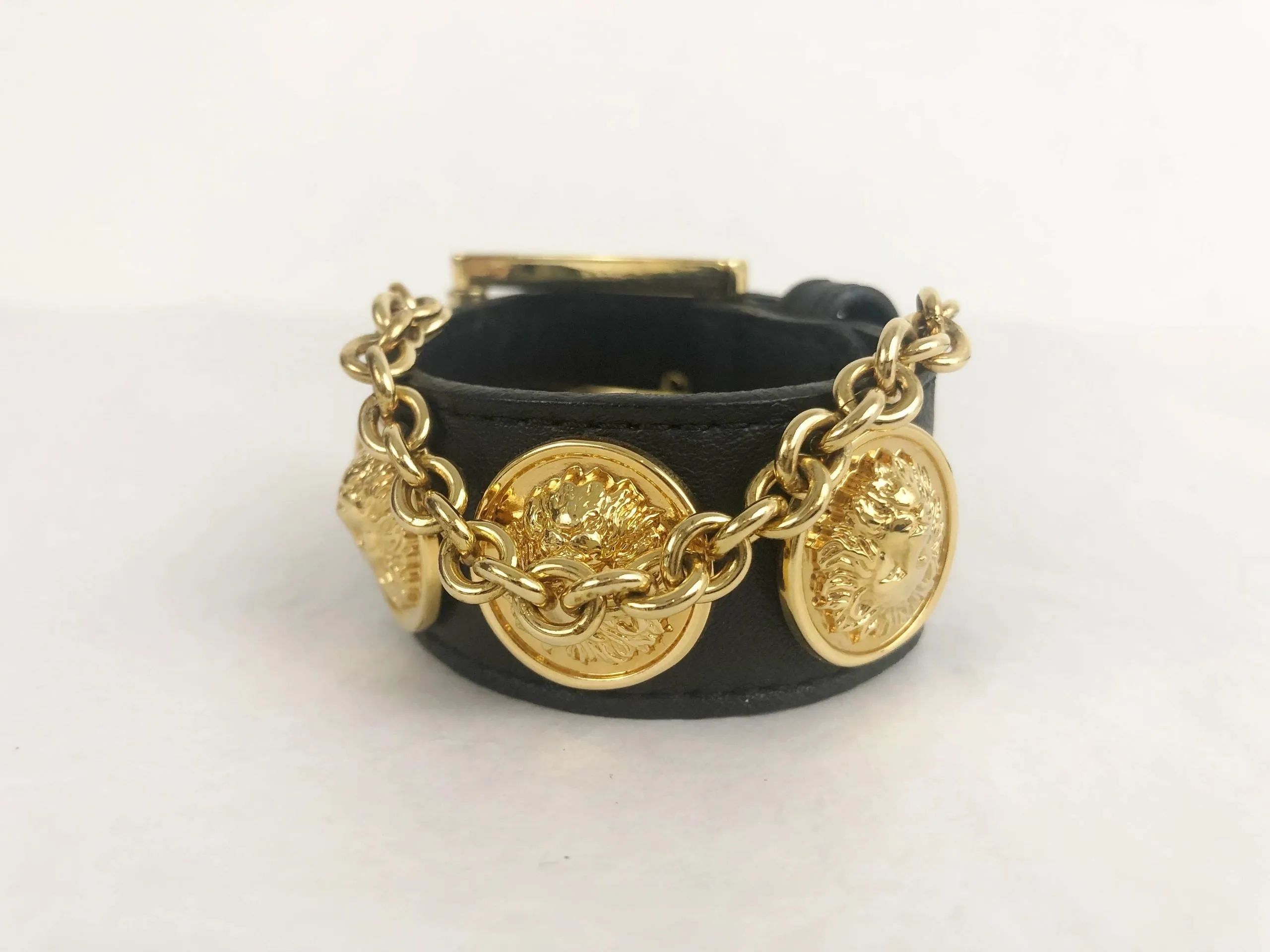 Medusa Head Leather Bracelet