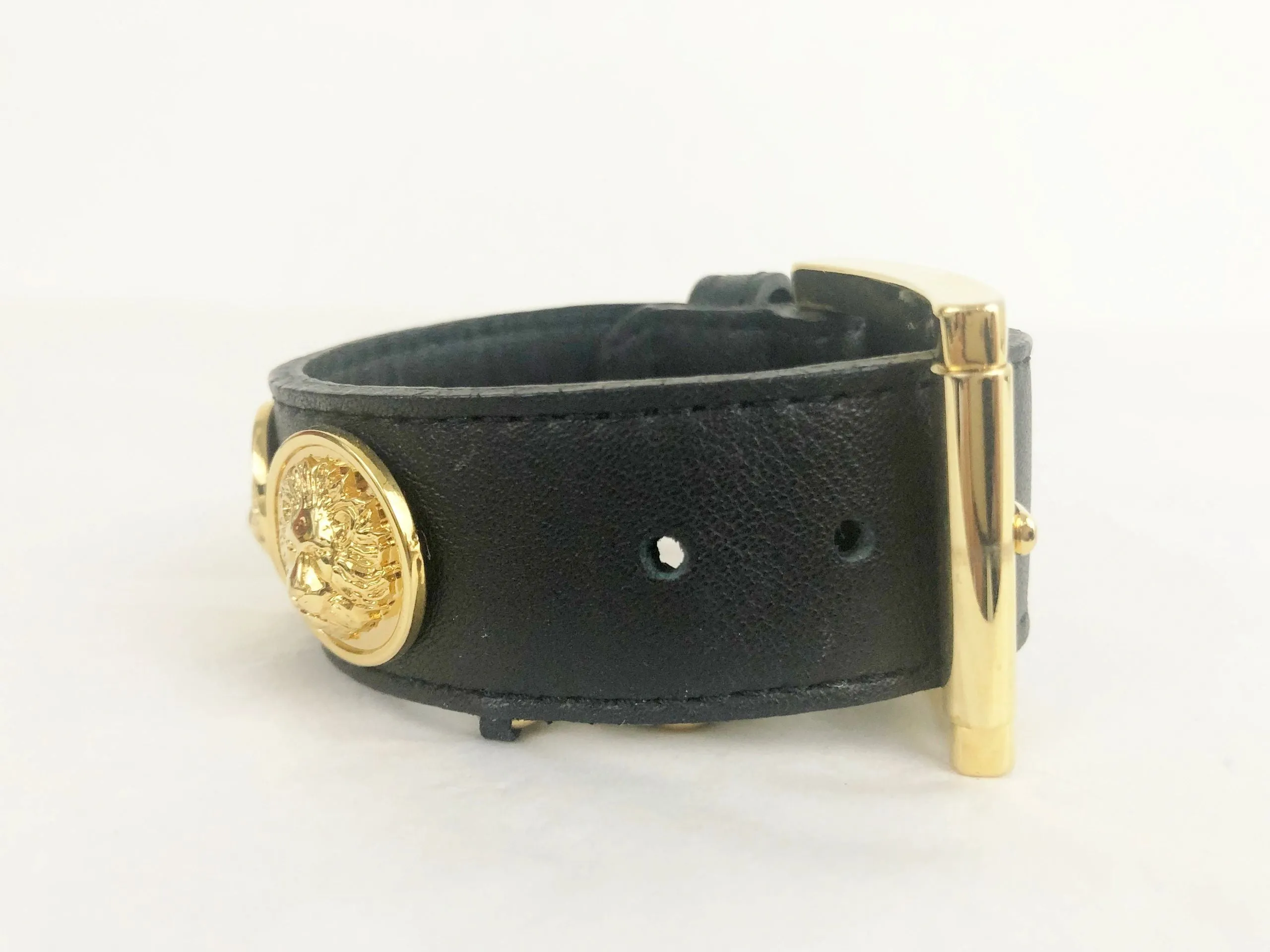 Medusa Head Leather Bracelet