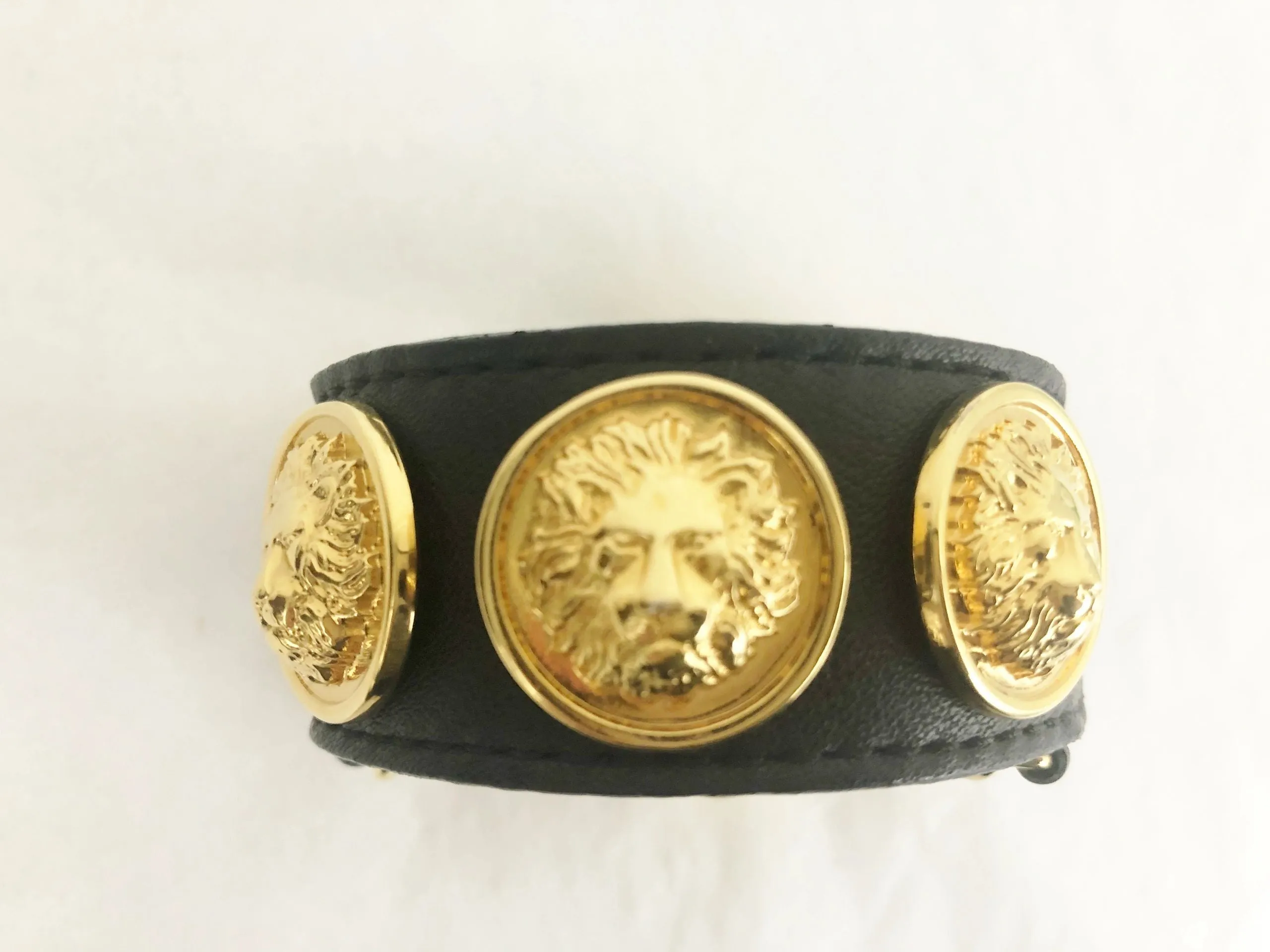 Medusa Head Leather Bracelet