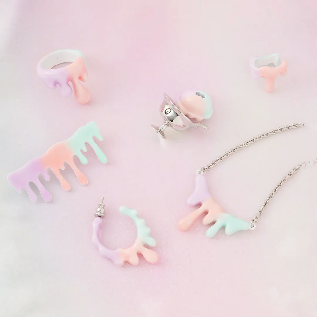 Melty Melt Necklace (Cotton Candy)【Japan Jewelry】