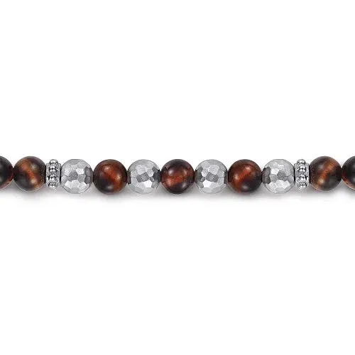 Men's Beaded Tigers Eye Bracelet