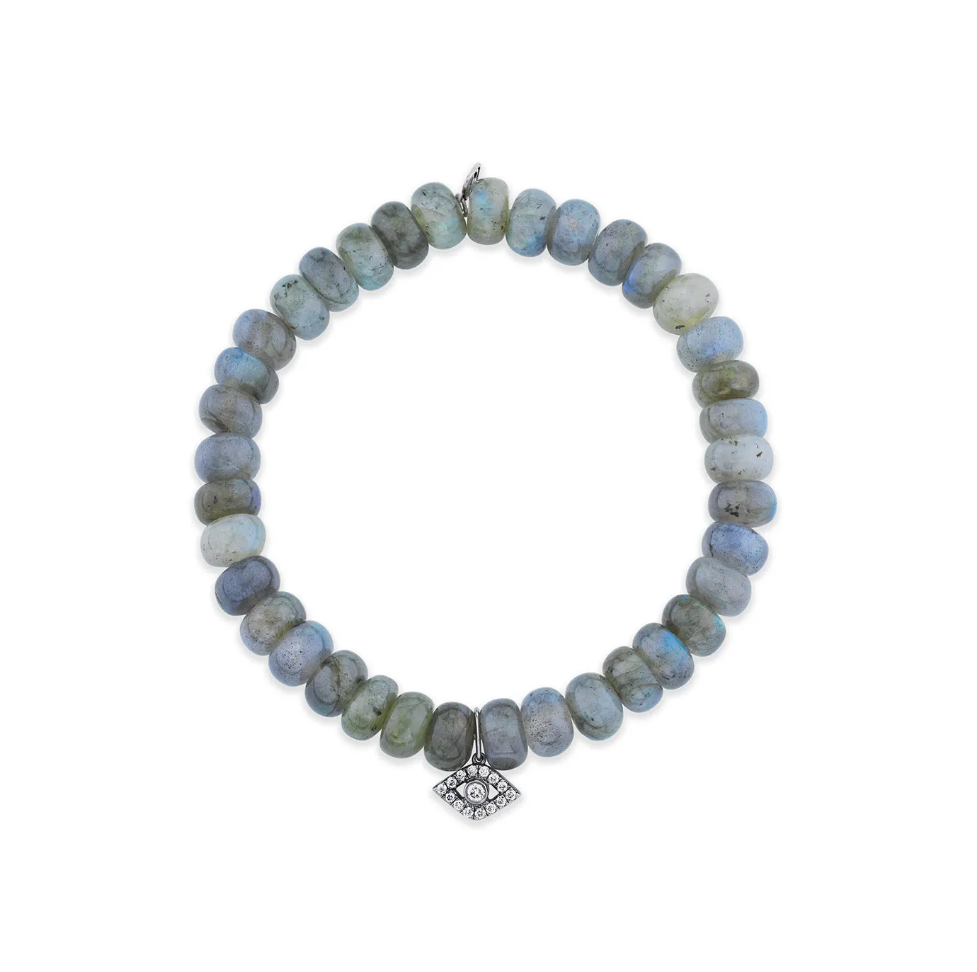 Men's Collection Black Rhodium & Diamond Eye on Labradorite
