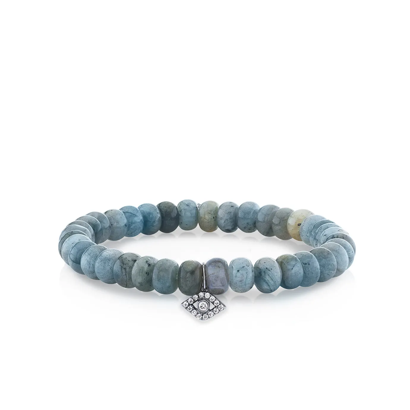 Men's Collection Black Rhodium & Diamond Eye on Labradorite
