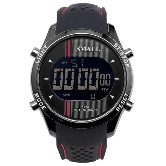 Men's Contrast Design LED Smart Watches