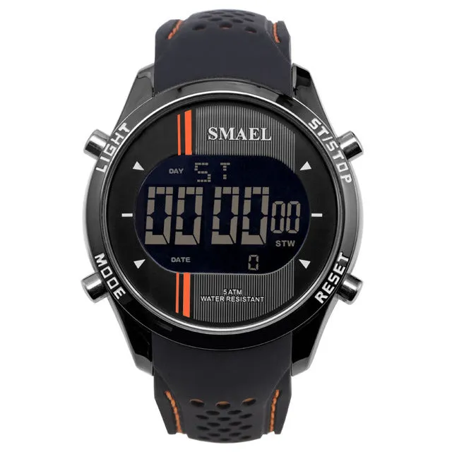Men's Contrast Design LED Smart Watches