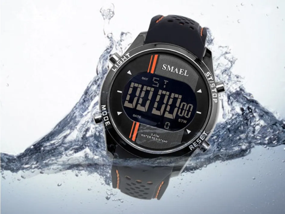 Men's Contrast Design LED Smart Watches