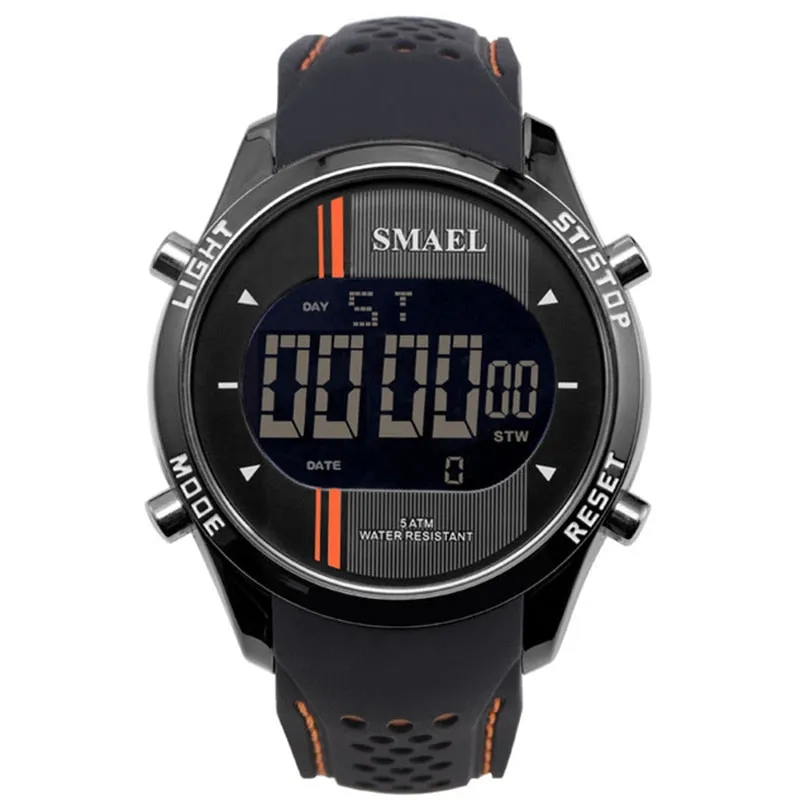 Men's Contrast Design LED Smart Watches