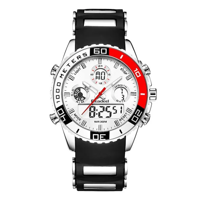 Men's Multifunctional Waterproof Watches with LED Display