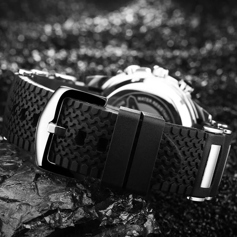 Men's Multifunctional Waterproof Watches with LED Display