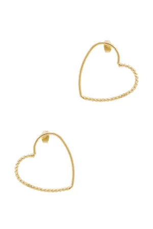 Metal Heart Stud Earring