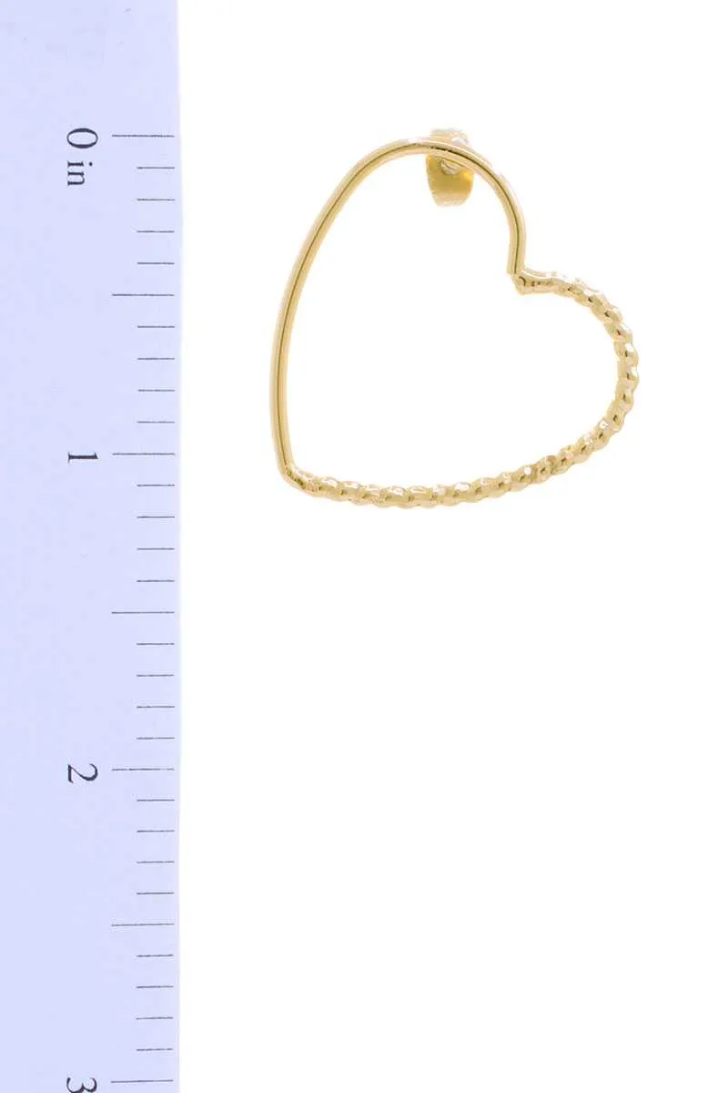 Metal Heart Stud Earring