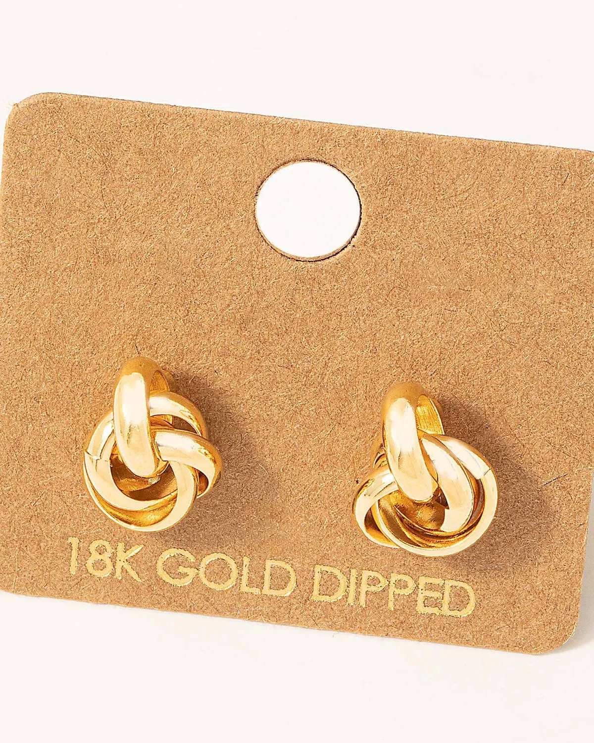 Metallic Knot Stud Earrings