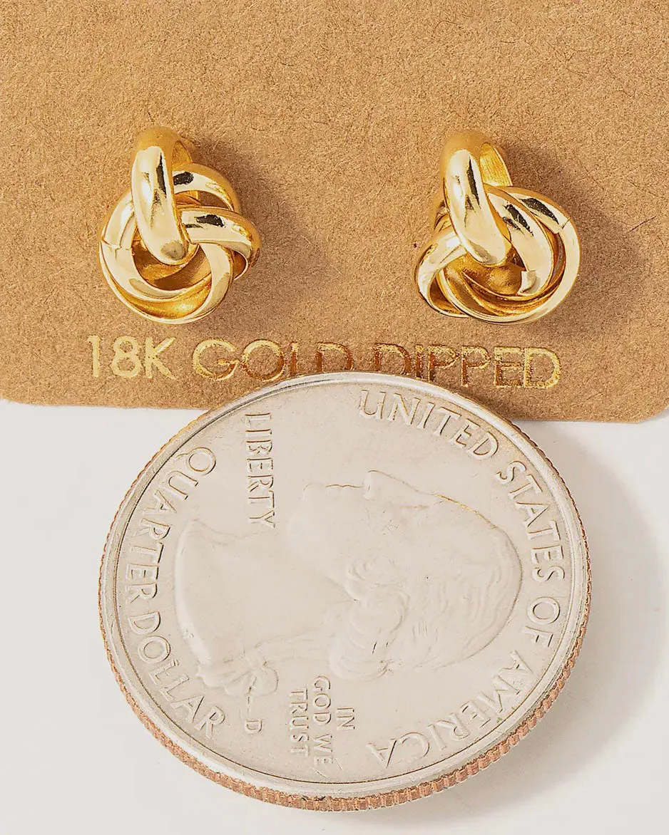 Metallic Knot Stud Earrings